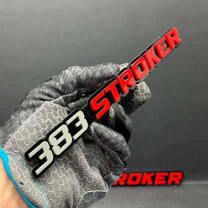 2pcs 383 STROKER 3D Emblem – Acrylic Engine Fender Badge for Car & Truck