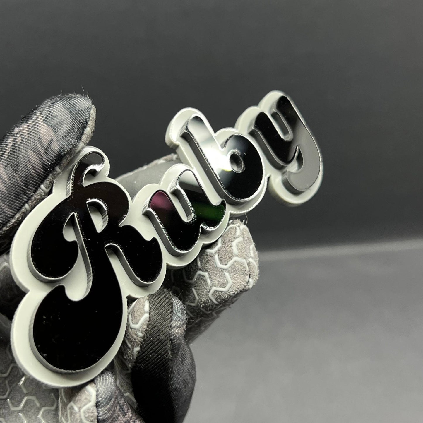 1pc RUBY 3D Acrylic Badge – Custom Exterior Emblem for Car, SUV & Truck