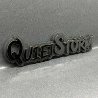 1x Quiet Storm Multicolor 3D Car Badge Easy Install Acrylic Fender & Trunk Decal