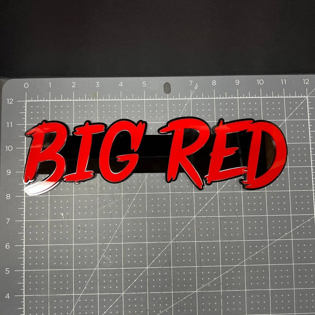 1pcs BIG RED 3D Emblem Badge Multicolor Acrylic Custom Car Fender Tailgate Decal