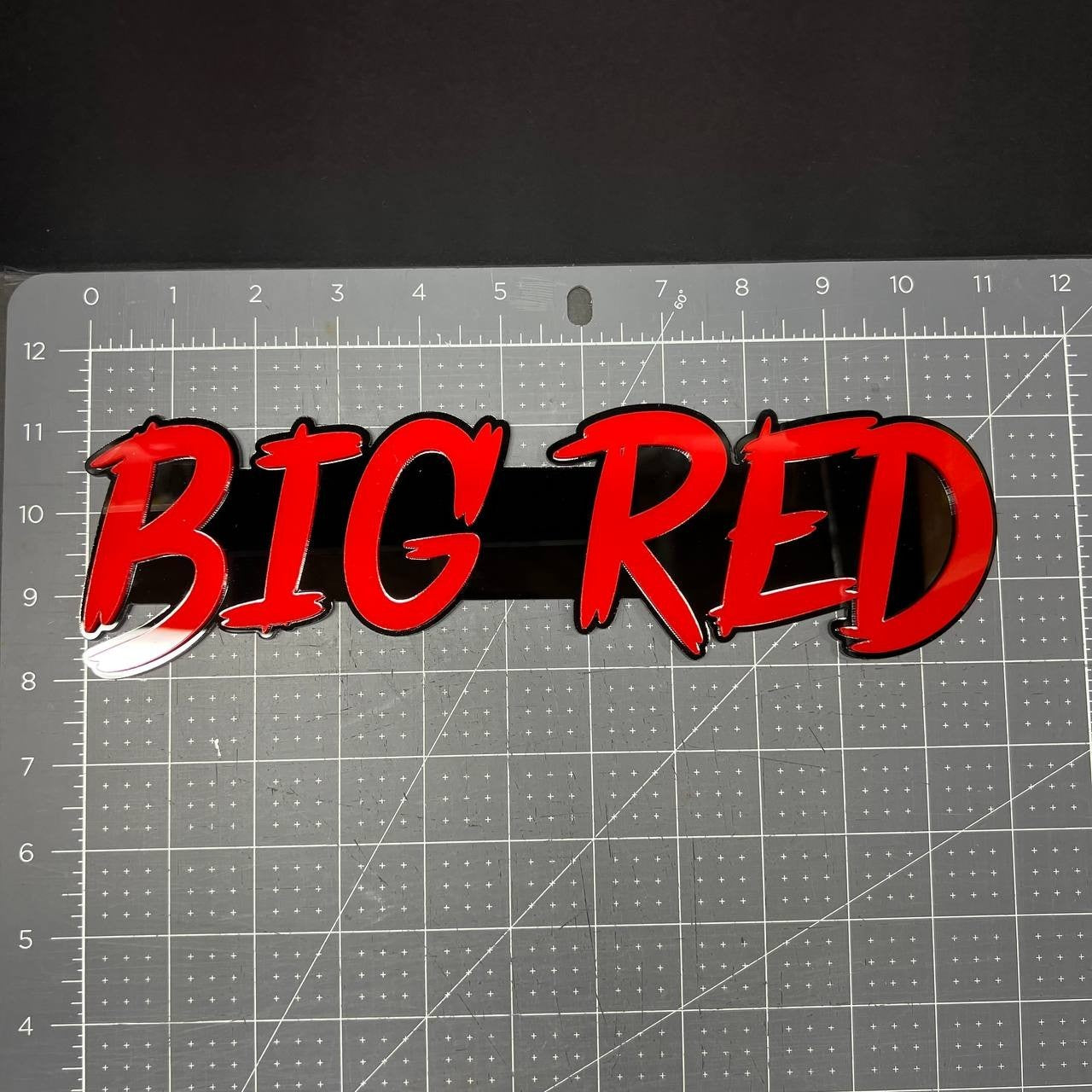 1pcs BIG RED 3D Emblem Badge Multicolor Acrylic Custom Car Fender Tailgate Decal