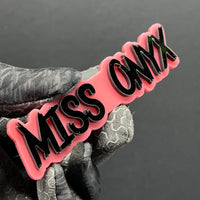 1PC MISS ONYX Emblem – 3D Custom Acrylic Car Fender & Trunk Badge Decal