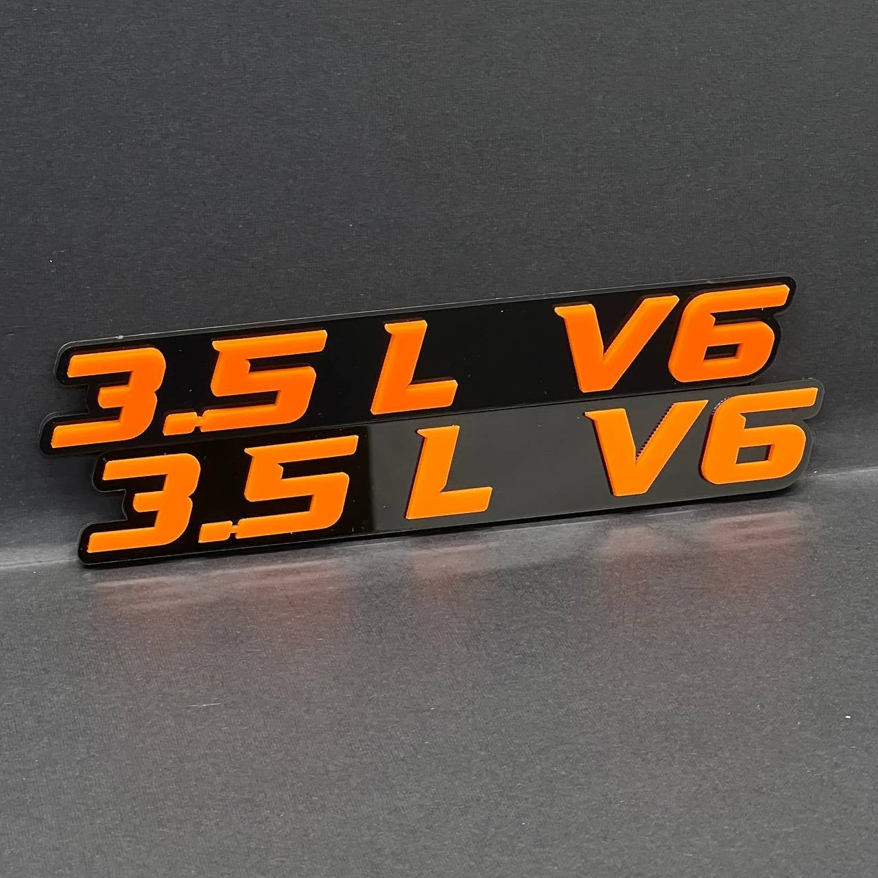 3.5L V6 EMBLEMS QTY 2 FENDER EXTERIOR 3.5L V6 ENGINE BADGE PAIR 3D EMBLEMS