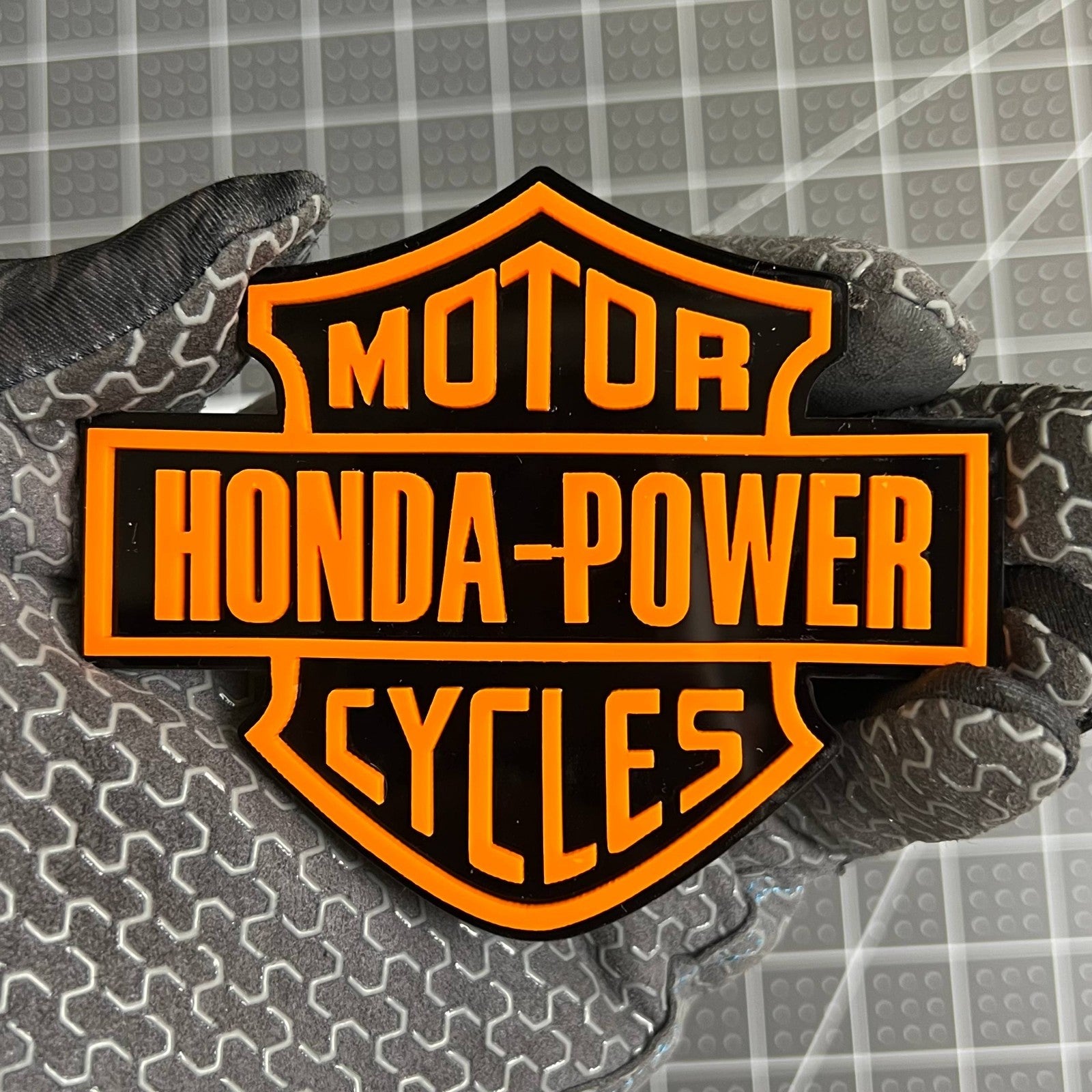 HONDA POWER 3D Emblem – Durable Multicolor Acrylic Motorcycle Badge (1PC)