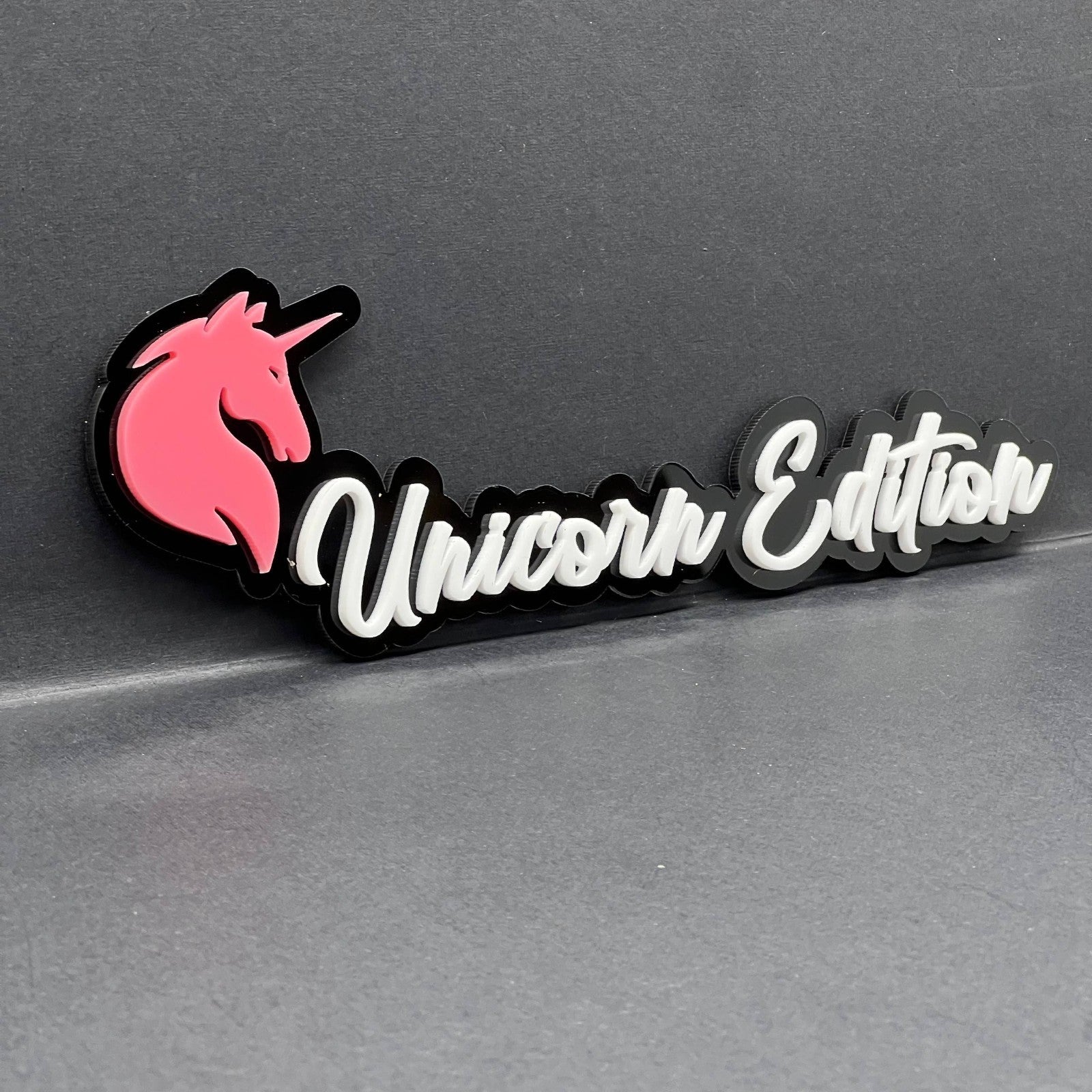 1pc Unicorn Edition Multicolor Emblem 3D Acrylic Car, SUV & Truck Badge Sticker