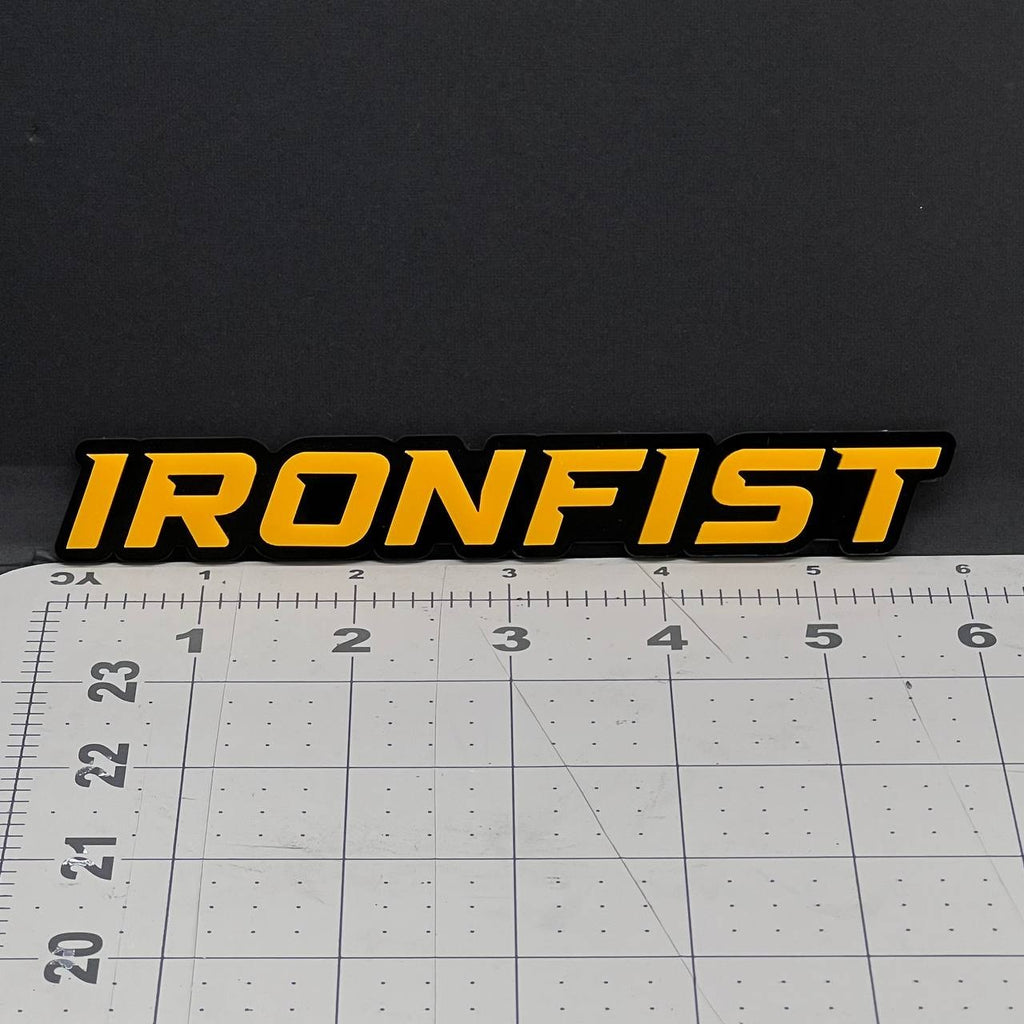 1PC IRONFIST Emblem – 3D Multicolor Acrylic Car Badge Decal for Car Truck SUV