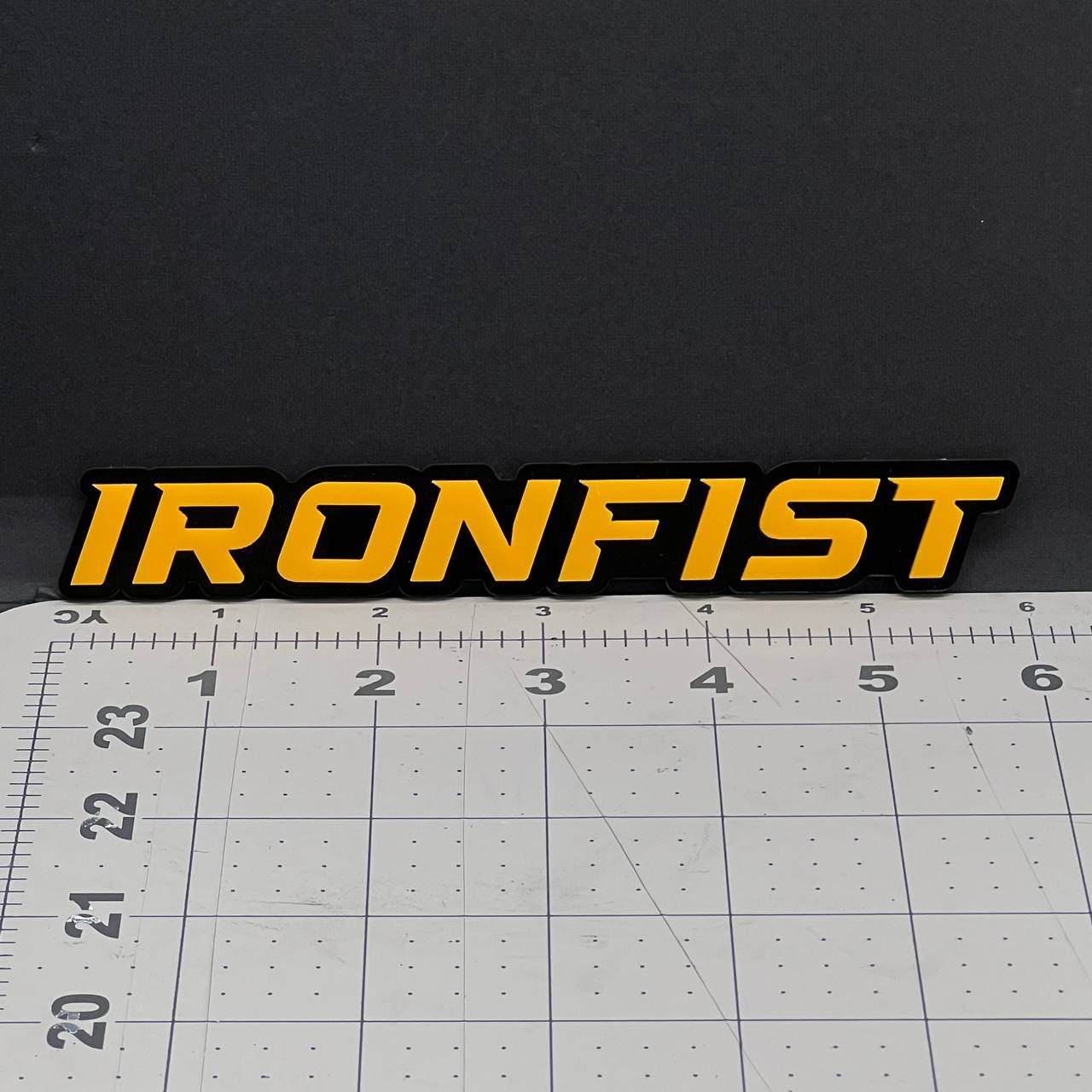 1PC IRONFIST Emblem – 3D Multicolor Acrylic Car Badge Decal for Car Truck SUV
