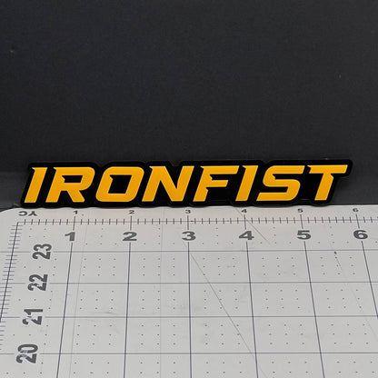 1PC IRONFIST Emblem – 3D Multicolor Acrylic Car Badge Decal for Car Truck SUV