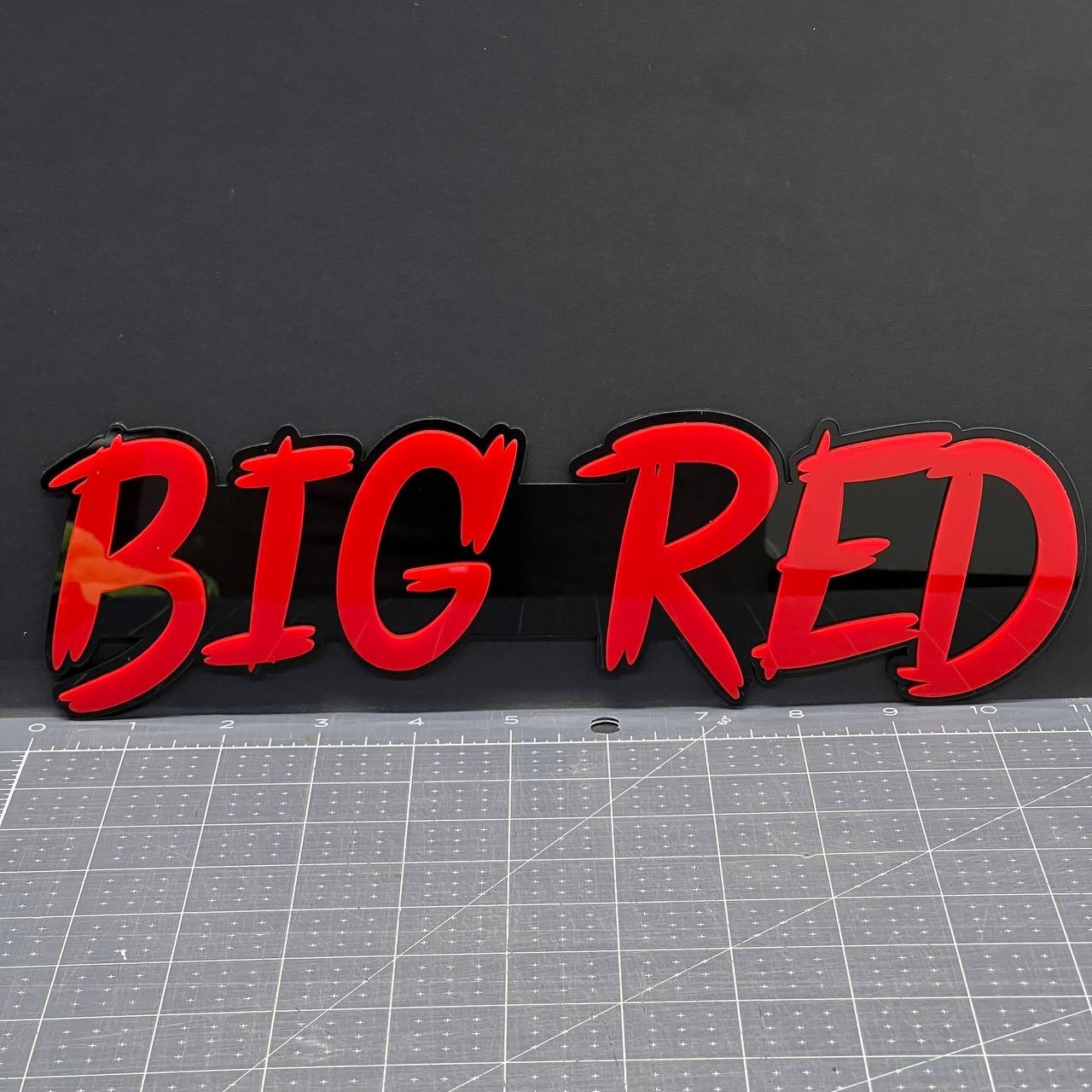 1pcs BIG RED 3D Emblem Badge Multicolor Acrylic Custom Car Fender Tailgate Decal