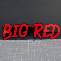 1pcs BIG RED 3D Emblem Badge Multicolor Acrylic Custom Car Fender Tailgate Decal