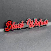 Black Widow 3D Emblem – Multicolor Acrylic Car Badge Decal (1PC)