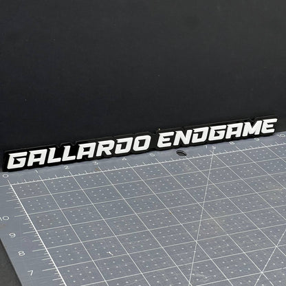 1PC GALLARDO ENDGAME 3D Emblem – White Custom Acrylic Car SUV Truck Badge