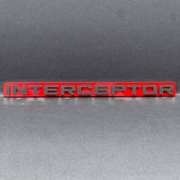 1pcs INTERCEPTOR Multicolor Acrylic Emblem – Custom Fender & Trunk Vehicle Badge