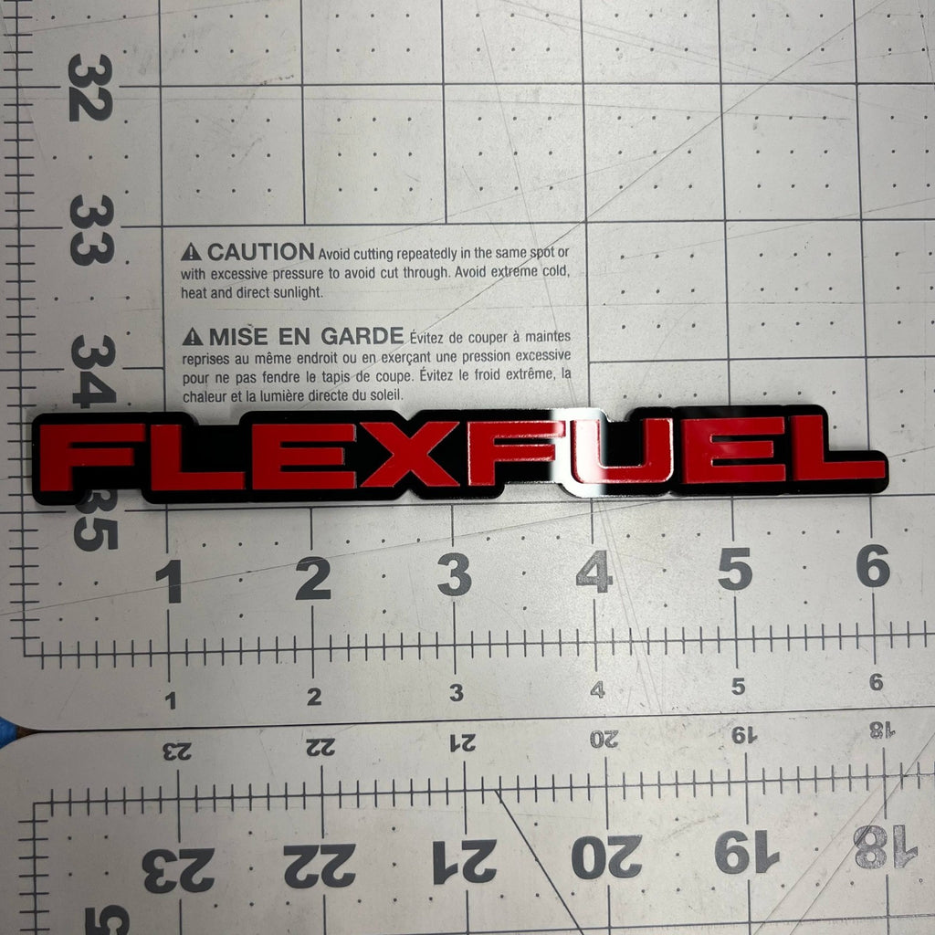 1pcs FLEXFUEL 3D Emblem – Multicolor Acrylic Car Badge for Fender or Trunk