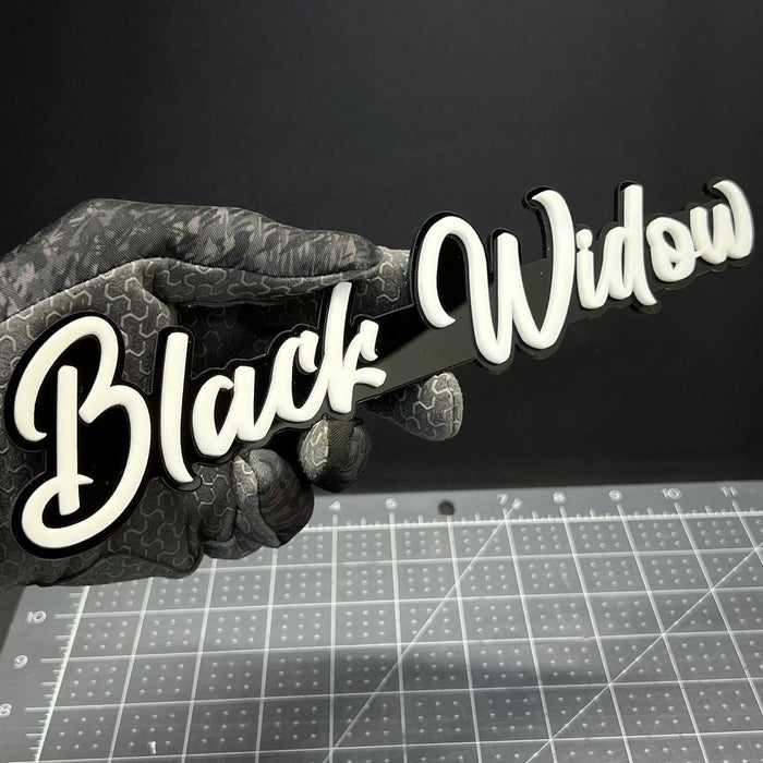 1pc Black Widow 3D Emblem Badge – Multicolor Acrylic Car Fender & Trunk Decal