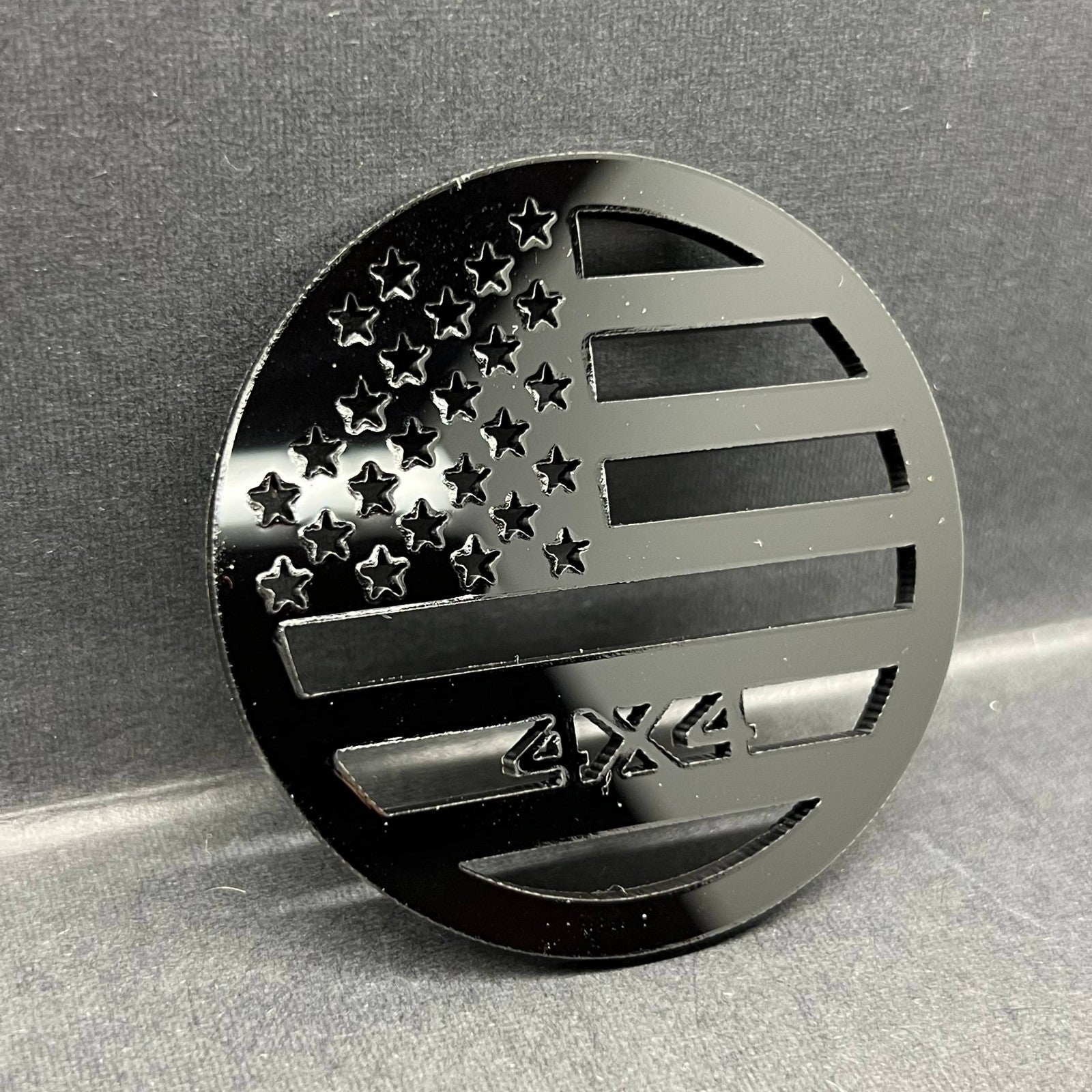 1pc American Flag 4x4 Multicolor 3D Car Emblem – Durable Fender & Trunk Decal