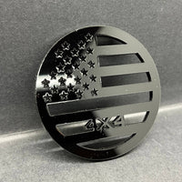 1pc American Flag 4x4 Multicolor 3D Car Emblem – Durable Fender & Trunk Decal