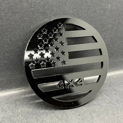 1pc American Flag 4x4 Multicolor 3D Car Emblem – Durable Fender & Trunk Decal