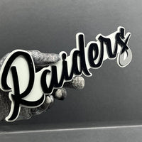 1PC Raiders Emblem – 3D Multicolor Acrylic Car Fender & Tailgate Badge