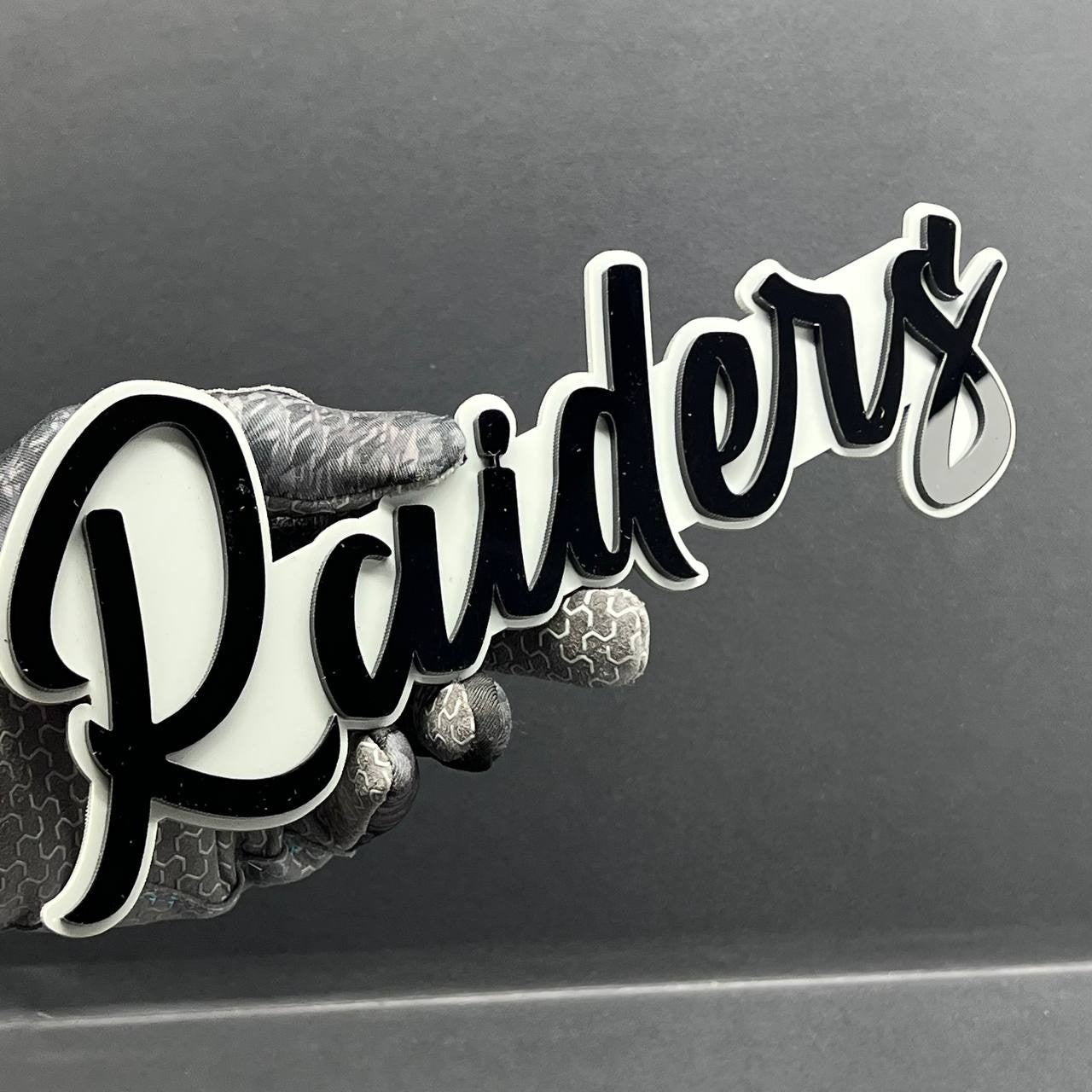 1PC Raiders Emblem – 3D Multicolor Acrylic Car Fender & Tailgate Badge