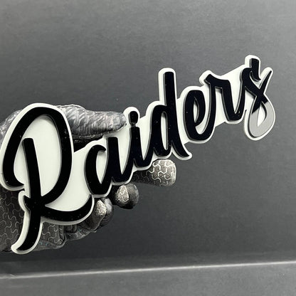 1PC Raiders Emblem – 3D Multicolor Acrylic Car Fender & Tailgate Badge