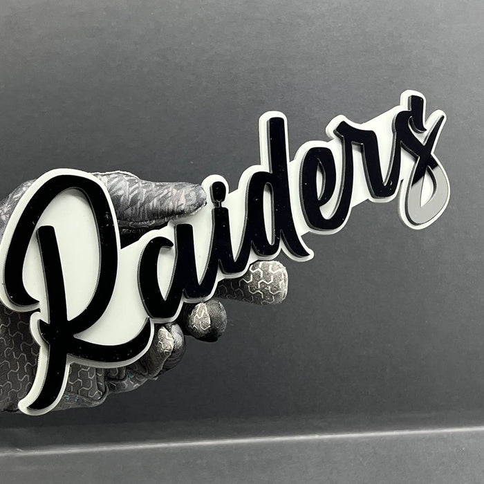 1PC Raiders Emblem – 3D Multicolor Acrylic Car Fender & Tailgate Badge
