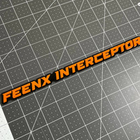 1PCS FEENX INTERCEPTOR Emblem – Durable 3D Multicolor Acrylic Car Exterior Badge