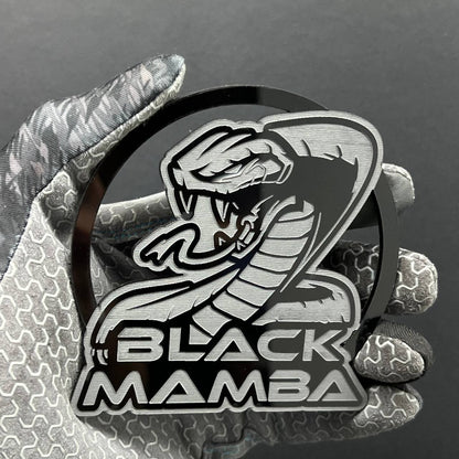 1pc Black Mamba Logo Emblem Rare 3D Acrylic Fender & Trunk Badge for Muscle Cars