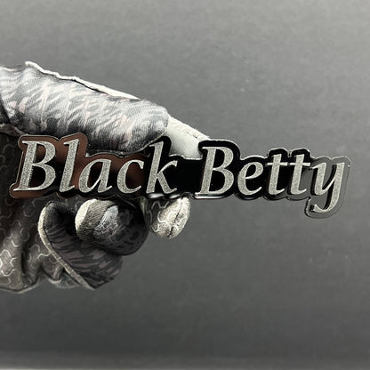 1pc Black Betty Multicolor 3D Car Emblem – Easy Install Fender & Trunk Decal