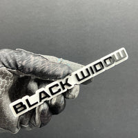 1PC Black Widow Emblem – Durable 3D Acrylic Multicolor Car & SUV Badge