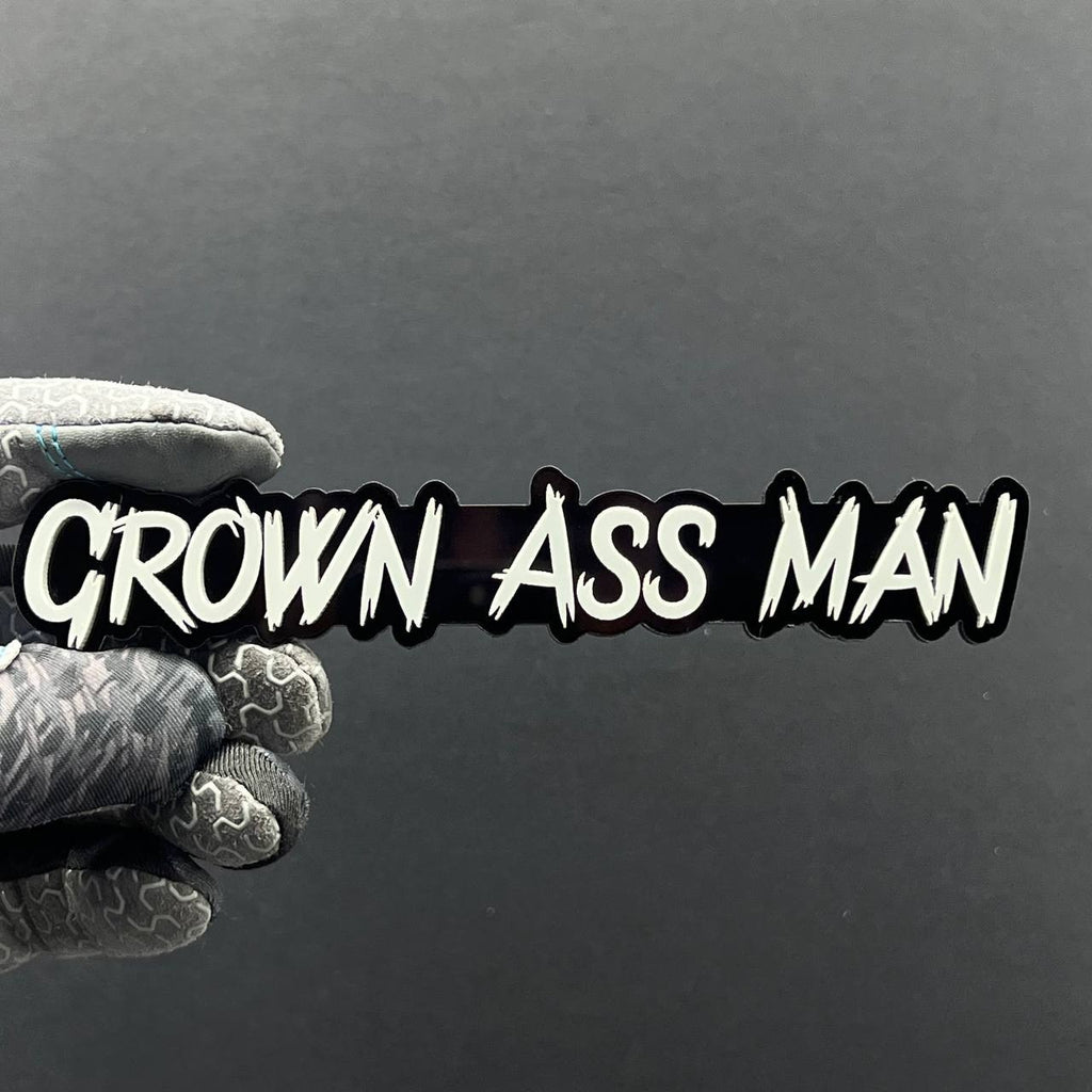 1PC GROWN ASS MAN Logo Emblem – Multicolor Acrylic Fender & Tailgate Badge