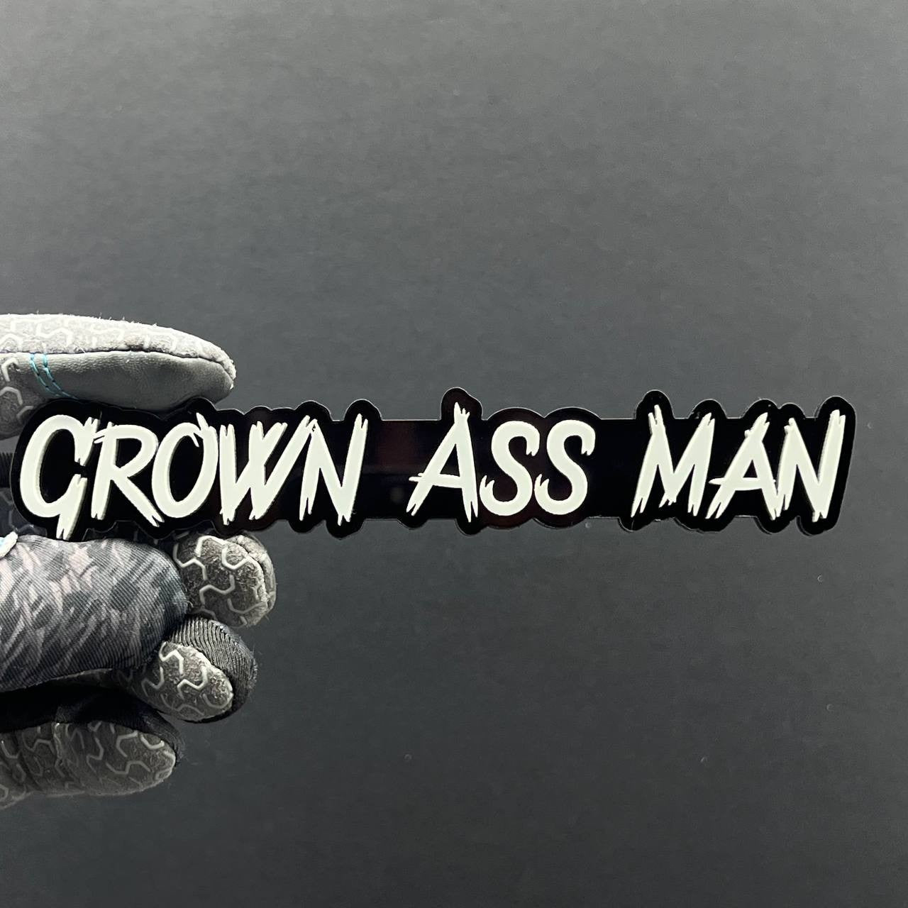 1PC GROWN ASS MAN Logo Emblem – Multicolor Acrylic Fender & Tailgate Badge