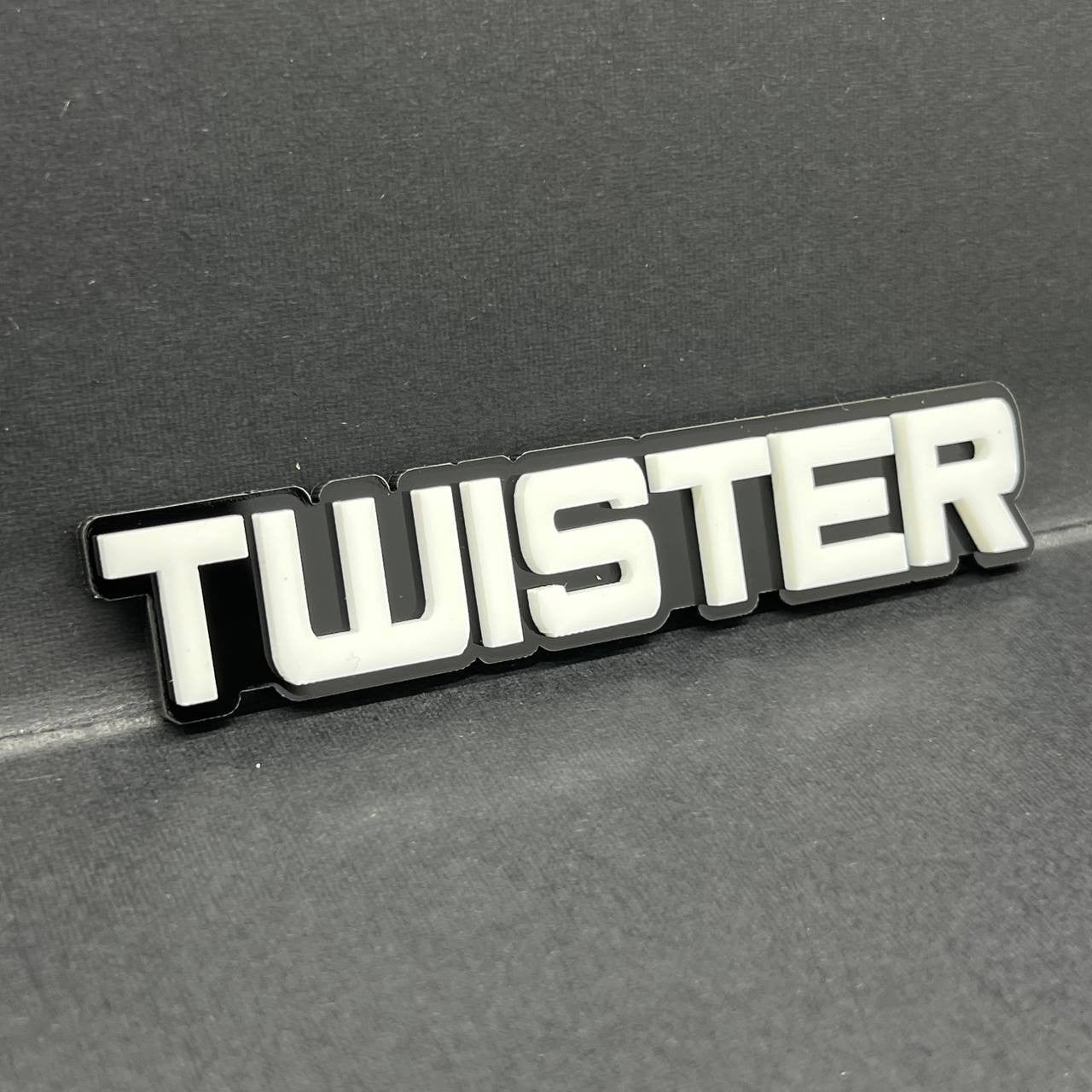 1x TWISTER 3D Acrylic Emblem – Custom Multicolor Car, Truck & SUV Exterior Badge