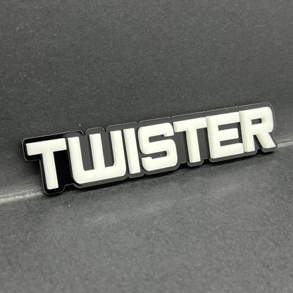 1x TWISTER 3D Acrylic Emblem – Custom Multicolor Car, Truck & SUV Exterior Badge