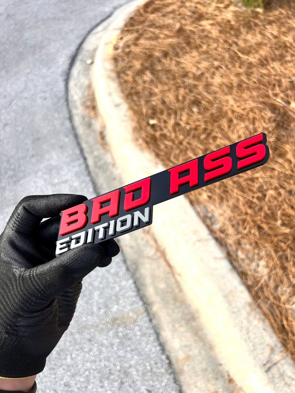 New Bad Ass Edition Emblem Car Badges Badass 3D Sticker Decal Black Red (1pc)