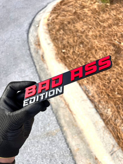 New Bad Ass Edition Emblem Car Badges Badass 3D Sticker Decal Black Red (1pc)