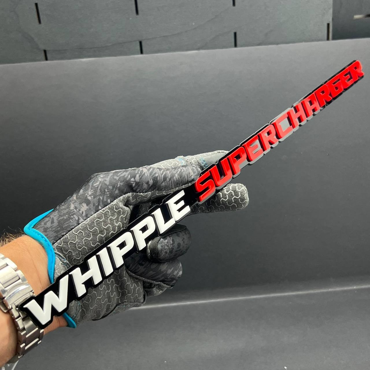 1PC WHIPPLE SUPERCHARGER Emblem – 3D Multicolor Acrylic Car Fender Badge Decal