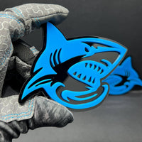 1pc SHARK 3D Emblem – Multicolor Acrylic Badge for Car Fender & Trunk