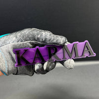 1PC KARMA Emblem – Acrylic Tailgate or Fender Badge for Car, SUV, Truck