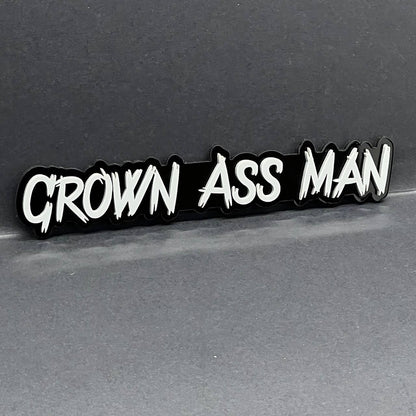 1PC GROWN ASS MAN Logo Emblem – Multicolor Acrylic Fender & Tailgate Badge