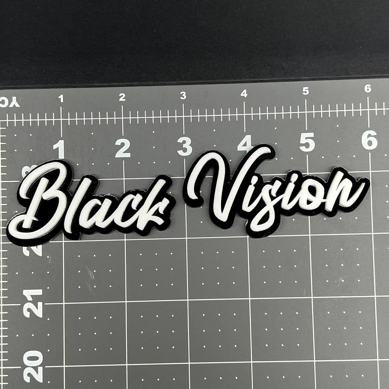 1PC Black Vision 3D Multicolor Acrylic Emblem Badge for Car SUV or Truck