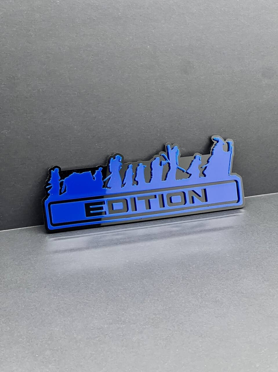 1PC LOTR Blue Edition Emblem Car Badges Badass 3D Sticker LOTR  Decal Multicolor