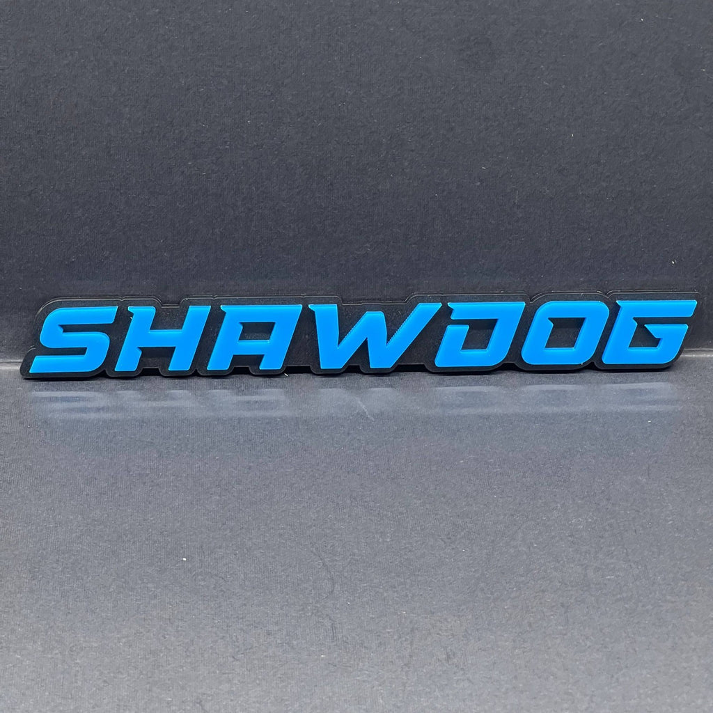 1PCS SHAWDOG Emblem – Durable 3D Multicolor Acrylic Car & SUV Fender Badge