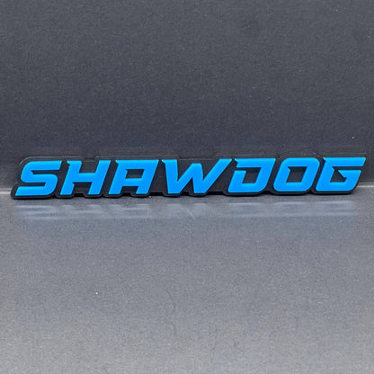 1PCS SHAWDOG Emblem – Durable 3D Multicolor Acrylic Car & SUV Fender Badge