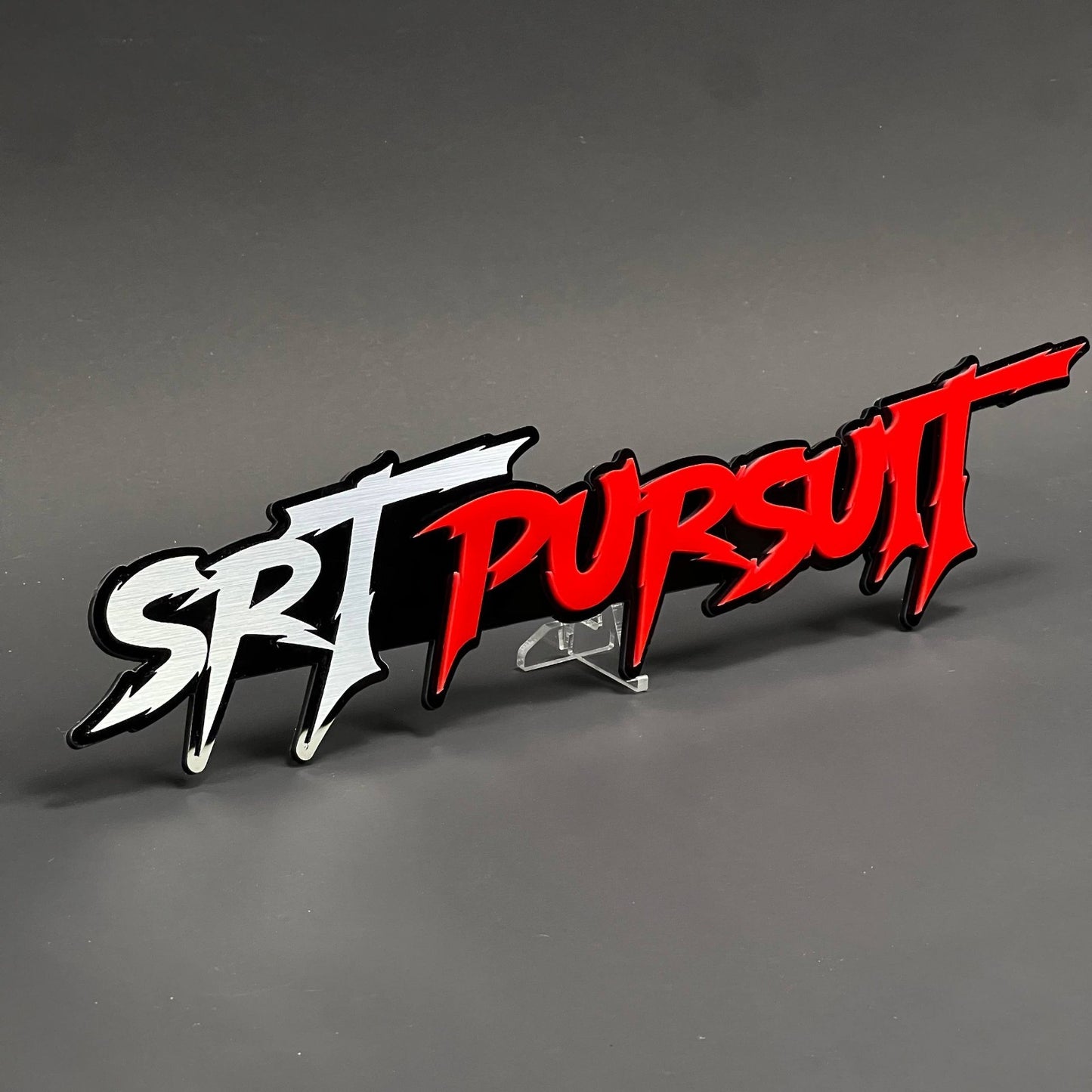 1PC SRT PURSUIT 3D Badge – Acrylic Fender Tailgate Trunk Car Truck Emblem Decal