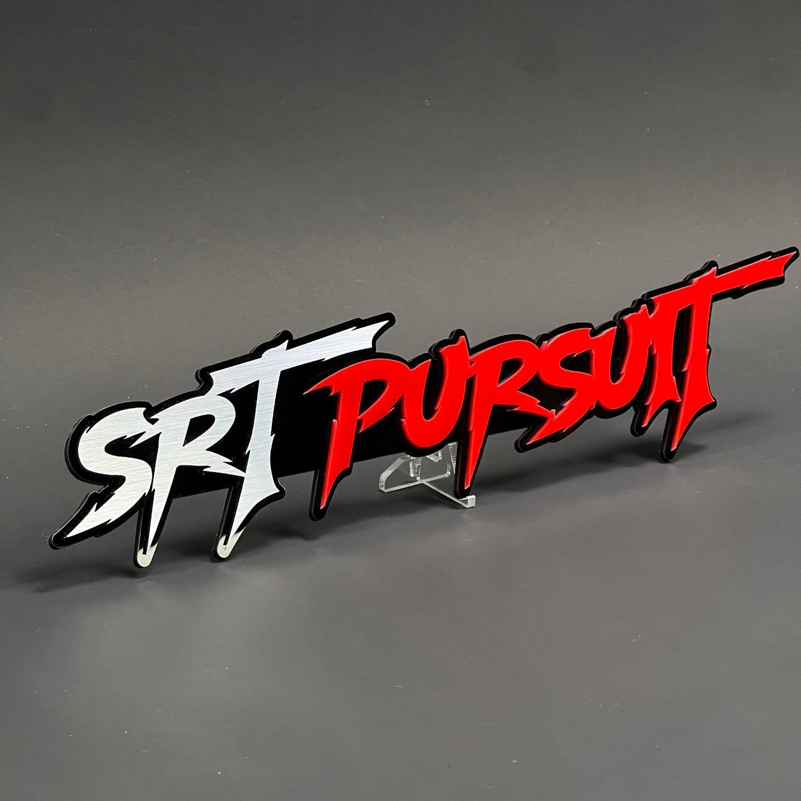 1PC SRT PURSUIT 3D Badge – Acrylic Fender Tailgate Trunk Car Truck Emblem Decal