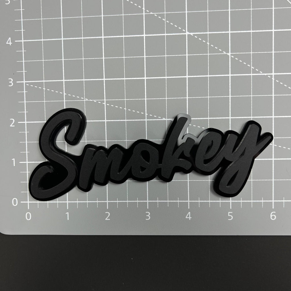 1PC SMOKEY Badge – 3D Acrylic Car Truck Fender Tailgate Emblem Decal