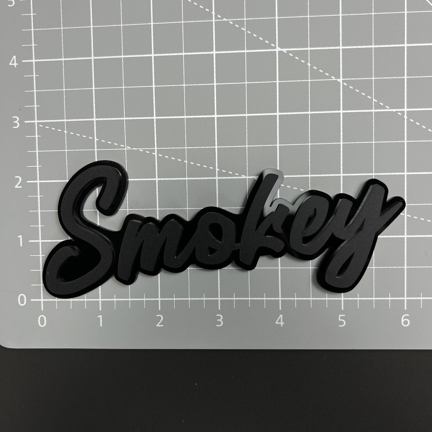 1PC SMOKEY Badge – 3D Acrylic Car Truck Fender Tailgate Emblem Decal