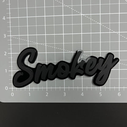1PC SMOKEY Badge – 3D Acrylic Car Truck Fender Tailgate Emblem Decal