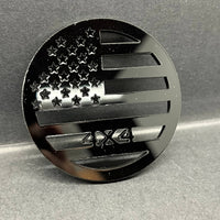 1pc American Flag 4x4 Multicolor 3D Car Emblem – Durable Fender & Trunk Decal